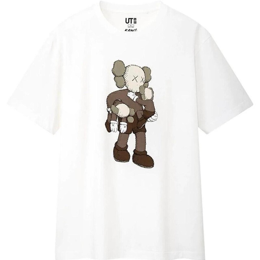 White Graphic T-Shirt with Cartoon Print